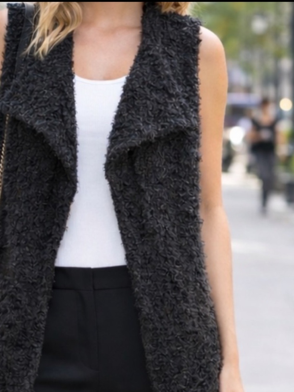 Classic grey Women's sweater vest cardigan